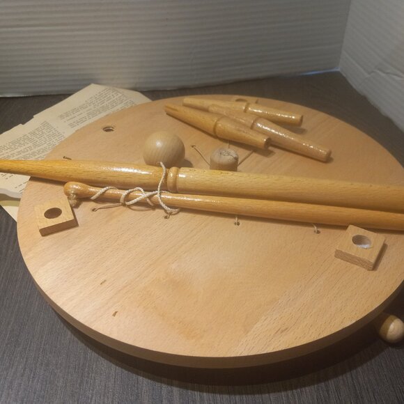 Vtg Kibri Table Skittles Bowling Wooden Wood Bowling Pins Game West Germany - Picture 6 of 8